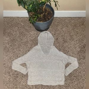 Hollister Lightweight Cropped Hooded Sweater Women's Sz M/L